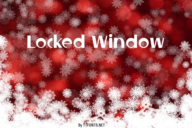 Locked Window example